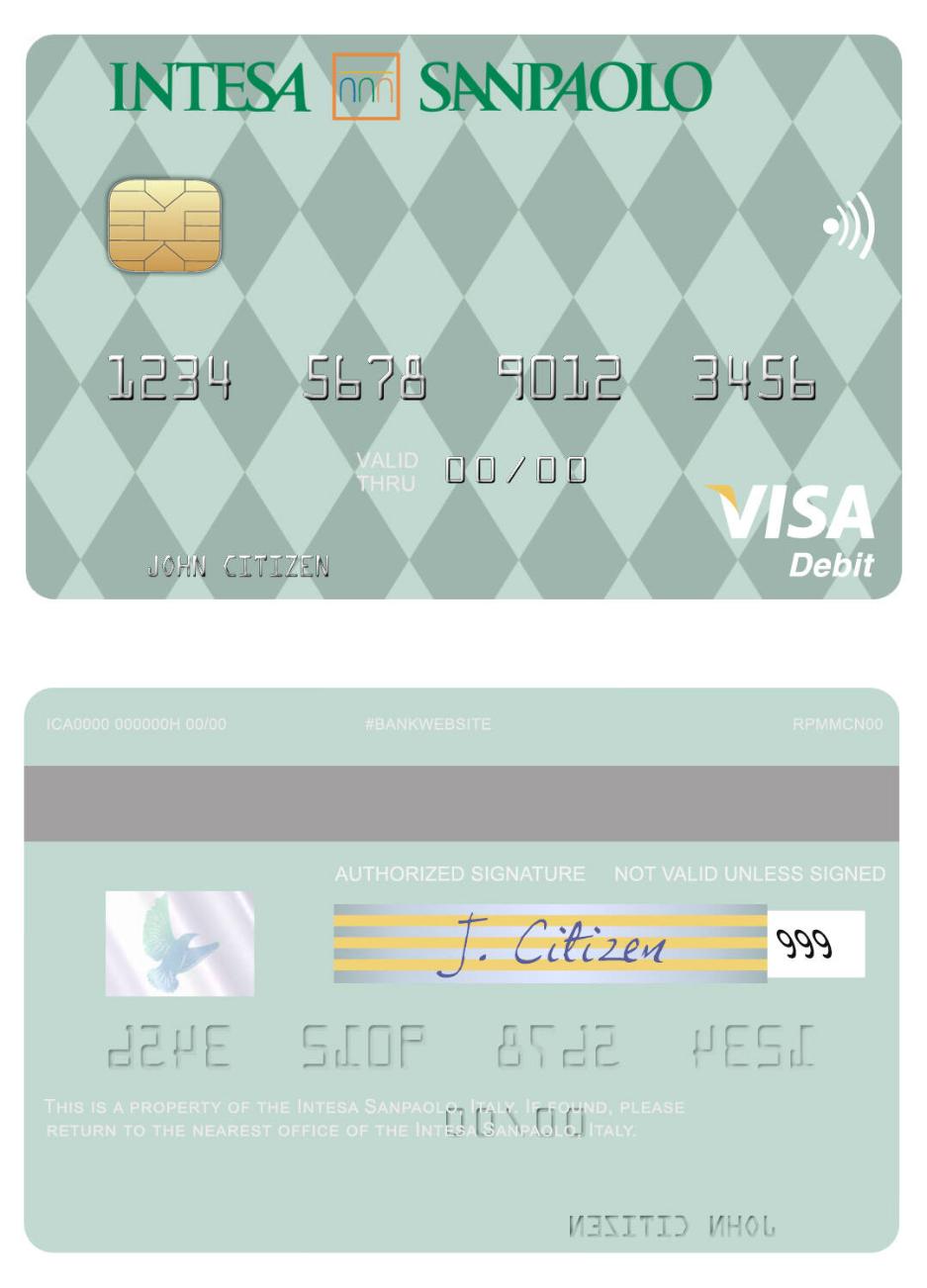 Italy Intesa Sanpaolo visa debit card